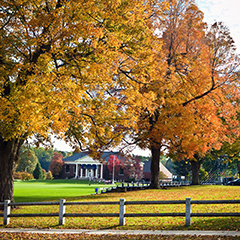 Photo of campus in the fall. Links to Links to Gifts That Pay You Income