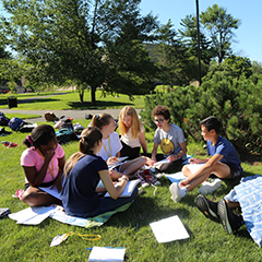 Photo of students on campus. Link to Gifts from Retirement Plans